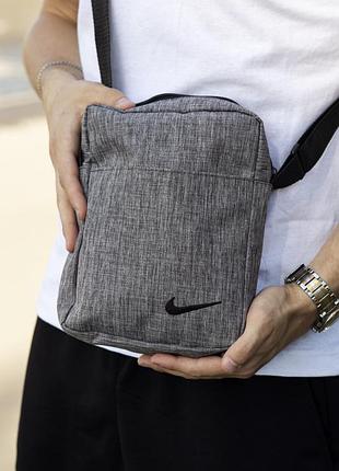 Борсетка nike серый меланж