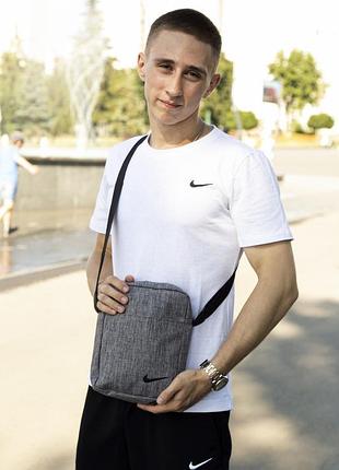 Борсетка nike серый меланж 3