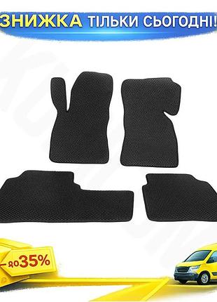 Килимки eva чорні для hyundai santa fe 1 2000-2006 модельні гумові килимки для захисту салону авто ku-22