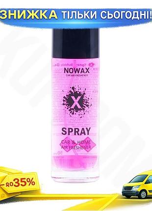 Ku ароматизатор повітря nowax universal fit x spray 50ml для автомобіля та дому освіжувач запахів жува uni2l_k