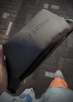 Бананка philipp plein серая молния пластиковая