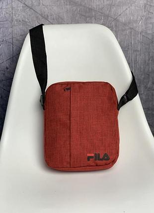 Борсетка fila красный меланж