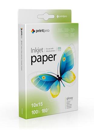 Фотобумага printpro 10×15 см глянцевая 180 г/м² 100 листов (pge1801004r)