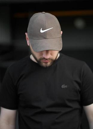 Кепка мужская nike хаки с белым лого