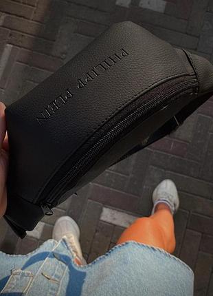 Бананка philipp plein черная молния пластиковая