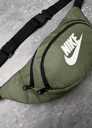 Бананка хаки nike (накатка белая)