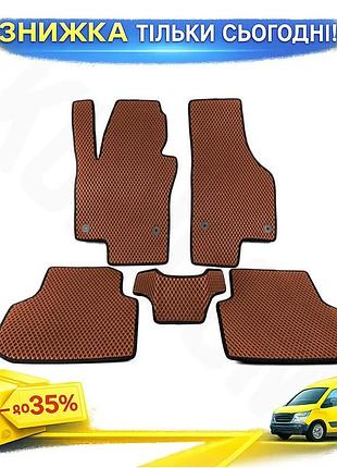Килимки eva цегляні для volkswagen jetta 2011-2018 гумовий килимок в салон для захисту від бруду ku-22