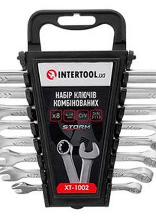 Набір рожково-накидних ключів intertool 8 шт. (6-19 мм) pro (xt-1002)