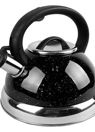 Чайник нержавіючий maestro 3л чорний (mr-1313-black)