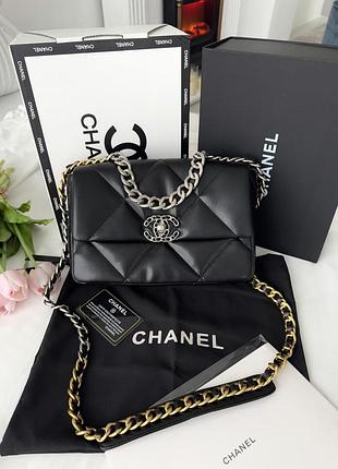 Chanel black silver/gold