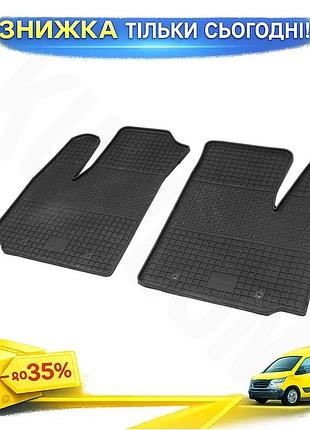Гумові килимки polytep для fiat doblo i 2001-2005 2шт захисні килимки в салон для авто захисту від бруду ku-22