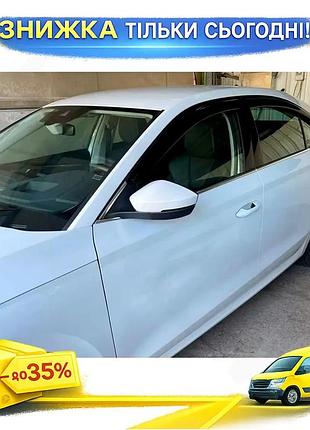Ветровики liftback для skoda octavia iv a8 2020- самоклеящиеся дефлекторы окон из поликарбоната 4 шт ku-22