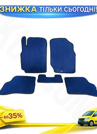 Килимки eva синій для nissan almera b10 classic 2006-2012 5 шт гумовий килимок для салону захисту від бр ku-22