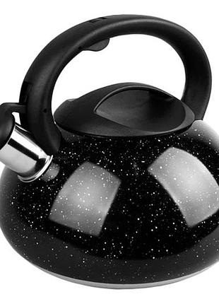 Чайник нержавіючий maestro 3л чорний (mr-1316-black)