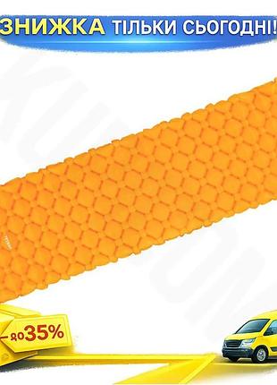 Ku килимок надувний terra universal fit incognita жовтий компактний легкий для туризму і кемпінгу тури uni2l_k