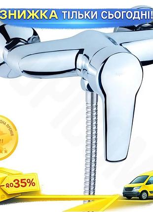 Ku смеситель для душа universal fit aquatica hm ø40 хромоникелевый с шлангом из нержавеющей стали для uni2l_k