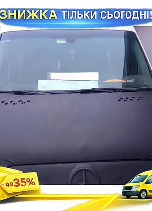 Чехол капота экокожа для mercedes sprinter w906 2006-2013 крючки защитный элемент для авто защиты от пов ku-22