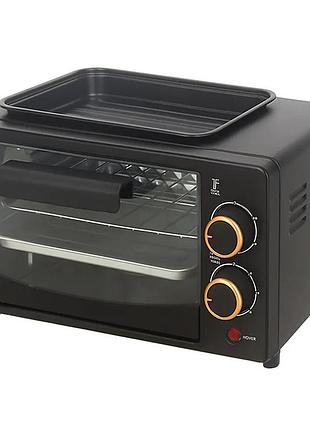 Багатофункційна міні-піч hoffmans 12l 800w hm-748 • багатофункційна настільна міні-піч 2