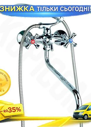 Смеситель aquatica pl 1/2 дюйма для ванны с душем изогнутый гусак встроенный шаровый дивертор ku-22