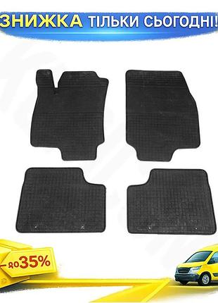 Гумові килимки 4 шт polytep для renault scenic 1998-2003 захисні килимки для салону авто ku-22