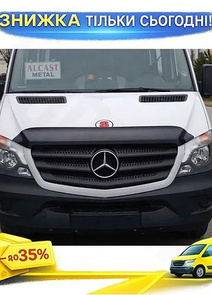 Дефлектор капота eurocap для mercedes sprinter w906 2006-2018 мухобойка для защиты от насекомых и грязи ku-22