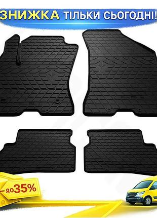 Резиновые коврики stingray 2 шт premium для fiat doblo ii 2010-2022 без запаха резины защитные коврики д ku-22