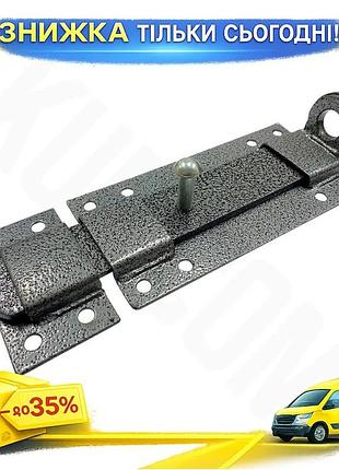 Ku засов дверной ks-ukr universal fit плоский 90х240 серый антик для запирания дверей калиток ворот uni2l_k