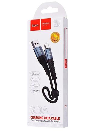 Дата кабель hoco x38 cool type-c (0.25m) черный 5