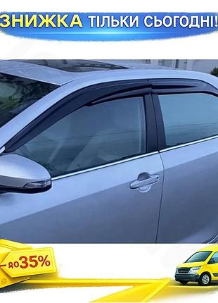 Ветровики sunplex sport для toyota camry 2011-2018 4шт дефлекторы окон самоклеящиеся для защиты от дождя ku-22