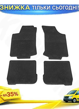 Гумові килимки polytep для volkswagen golf 3 1991-1997 4 шт захисні килимки для салону авто ku-22