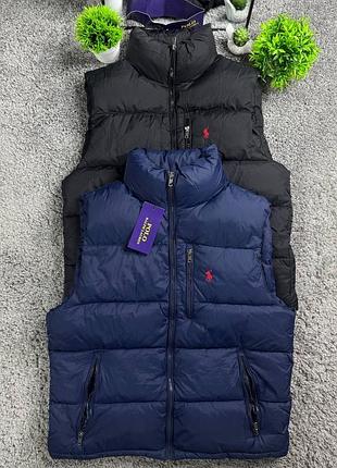 Жилетка polo ralph lauren чоловіча чорна / темно-синя s–xl