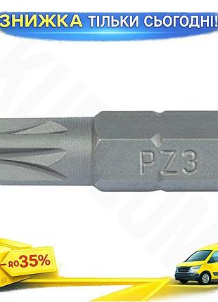 Ku набір біт pz3 universal fit 25мм 1/4" 25шт s2 для ручного та електроінструменту хрестові битки для uni2l_k