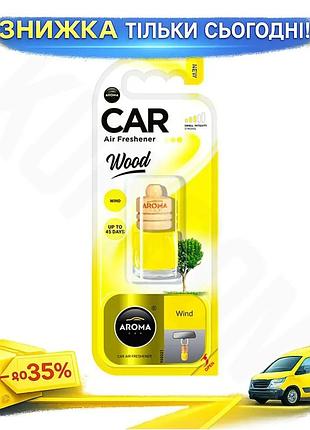 Ku ароматизатор aroma car universal fit wood 6ml рідкий для автомобіля освіжувач повітря з дерев'яною uni2l_k