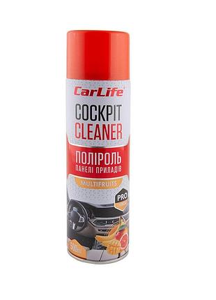 Полироль для панели приборов carlife cockpit cleaner 500мл мультифрукт для пластика и винила очищающее с ku-22