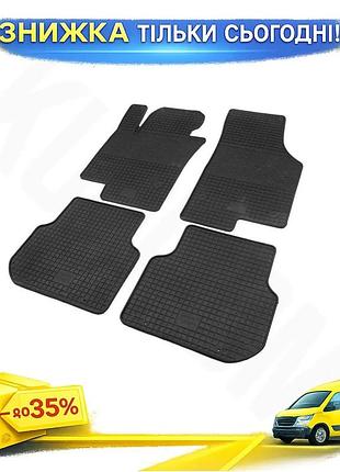 Резиновые коврики 4 шт polytep для volkswagen jetta 2011-2018 черные защитные коврики для салона авто ku-22