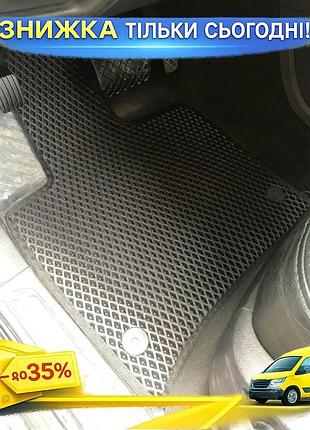 Килимки eva чорні 3 ряди 6 килимків для audi q7 2005-2015 гумовий килимок для салону захисту від бруду ku-22
