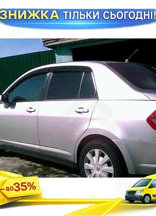 Ветровики hic для nissan tiida 2004-2011 4 шт дефлекторы окон самоклеящиеся для защиты от дождя и ветра ku-22