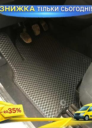 Килимки eva передні чорні 2 шт для citroen berlingo 2008-2018 гумовий захисний килимок для салону ku-22