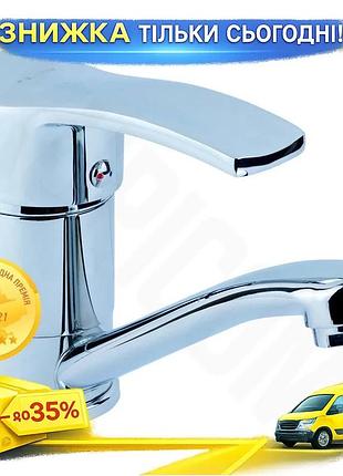 Ku змішувач для кухні universal fit aquatica ø40 гусак прямий 150мм на гайці одноважільний керамічний uni2l_k