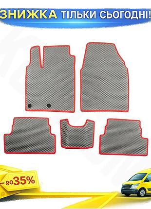 Килимки eva сірі для nissan qashqai 2010-2014 5 шт модельні в штатні місця для захисту салону авто ku-22