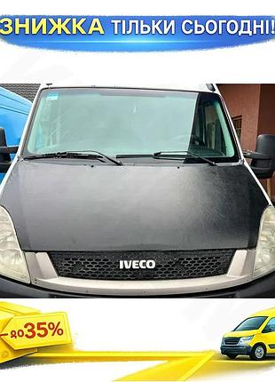 Чехол капота iveco daily 2006-2014 экокожа с надписью daily защитный тюнинг для авто ku-22