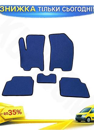 Коврики eva синие для chevrolet aveo t200 2002-2008 резиновый коврик в салон для защиты от грязи ku-22