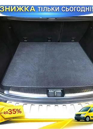 Килимок багажника eva чорний для mercedes ml w164 гумовий захисний килимок у штатні місця для авто ku-22