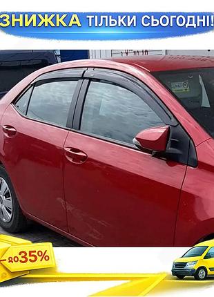 Ветровики hic для toyota corolla 2013-2019 4шт дефлекторы окон самоклейка для защиты от дождя ku-22