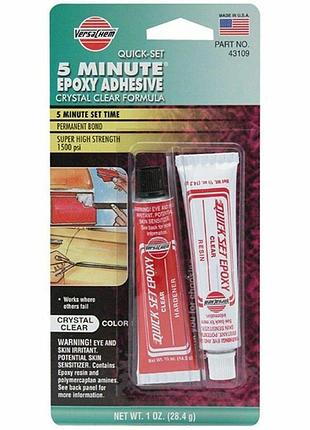 Versachem 5 minute clear epoxy 28.4г универсальный клей для ремонта автомобиля прозрачный двухкомпонентн ku-22