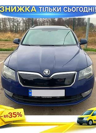 Зимняя накладка на решетку skoda superb 2013-2015 г glossy дефлектор для защиты от снега и льда ku-22