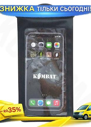 Ku чохол для телефону universal fit kombat uk водонепроникний чорний для захисту від вологи і бруду чо uni2l_k