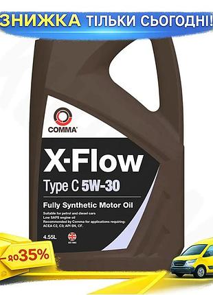 Ku моторное масло comma universal fit x-flow type c 5w-30 5л синтетическое для автомобилей с acea c2 c uni2l_k