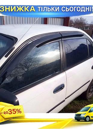 Ветровики sunplex sport для toyota corolla 1993-1998 4шт дефлекторы окон самоклеящиеся для защиты от дож ku-22