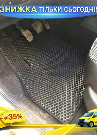 Коврики eva черные передние для renault kangoo 2008-2020 2шт резиновый коврик для салона авто защиты от ku-22